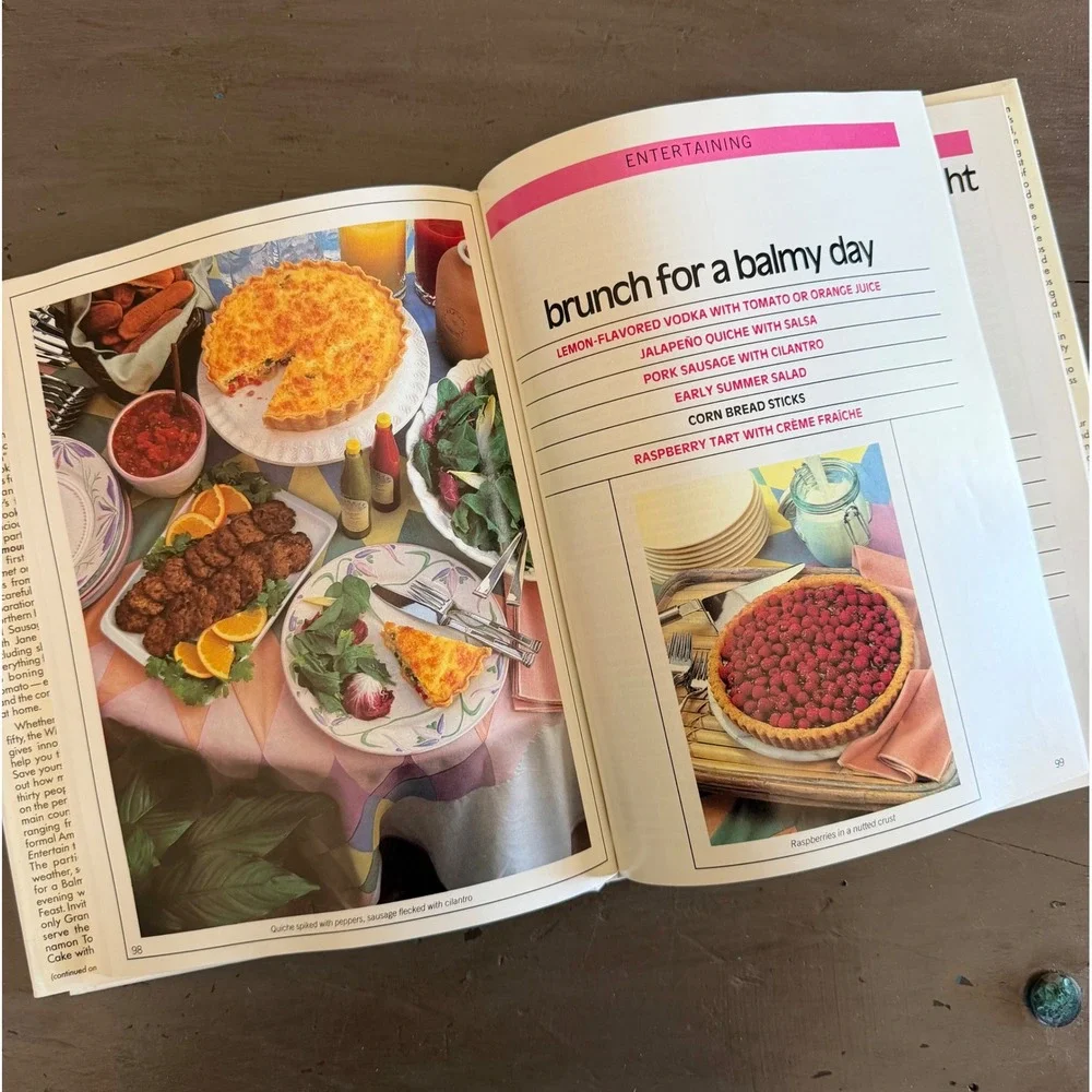 Glamour's Gourmet on the Run Cookbook Jane Kirby 30 Minute Meals Hardcover 1987